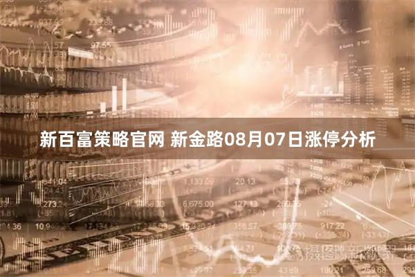 新百富策略官网 新金路08月07日涨停分析